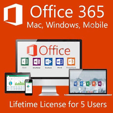 Microsoft Office 365 2016 Lifetime License 5 Devices For Windows, Mac & Mobile